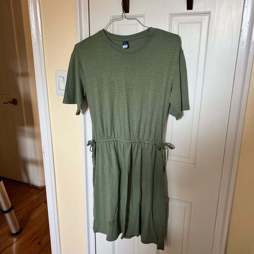 Drawstring cinch waist tshirt dress